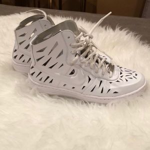 Nike laser cut Air Force ones